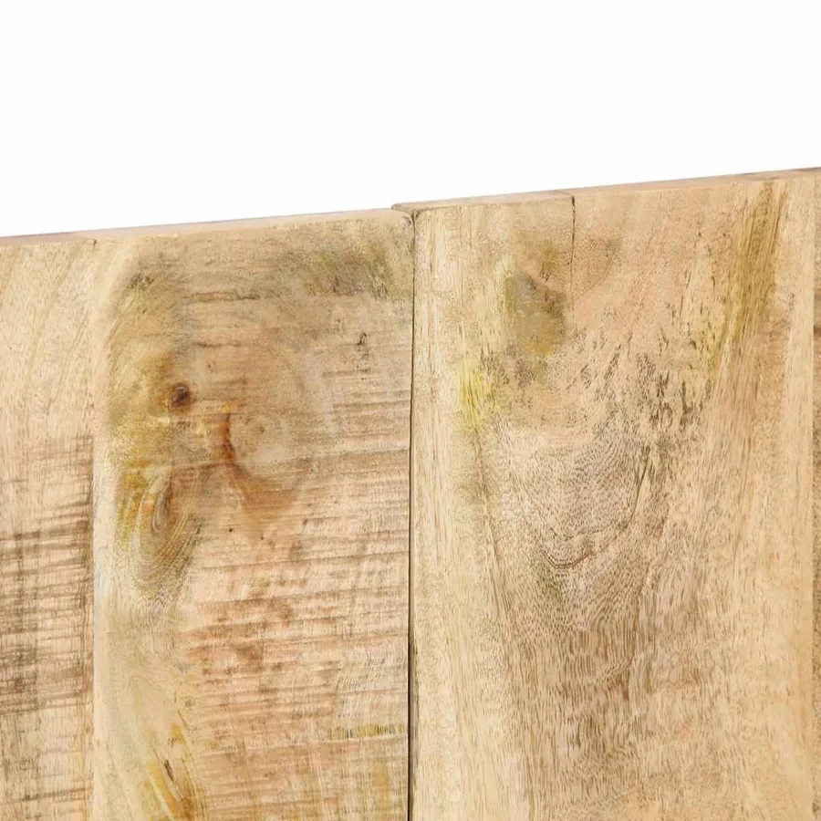Tête de lit 140 cm bois de manguier brut massif - 7
