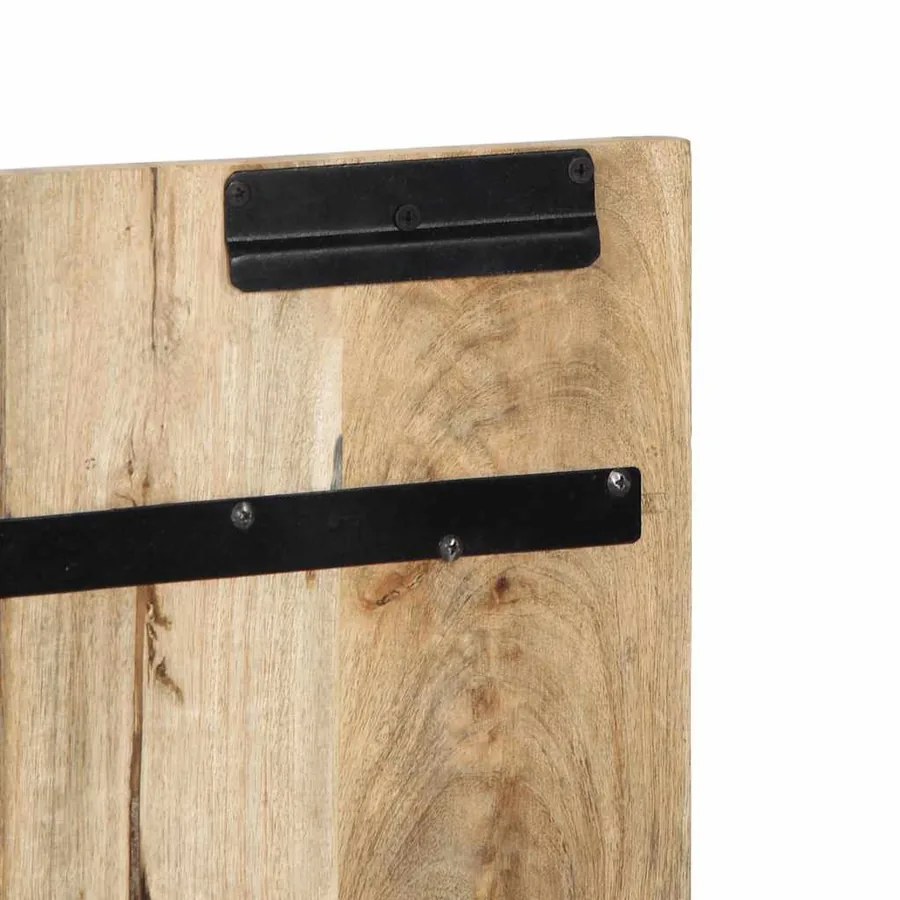 Tête de lit 140 cm bois de manguier brut massif - 8