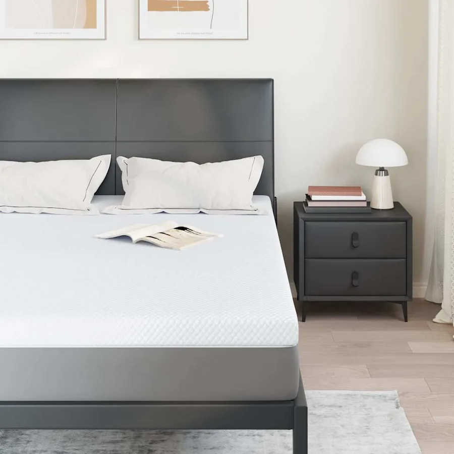 Surmatelas en mousse à mémoire 140 x 190 cm Thick Doux Blanc - 3