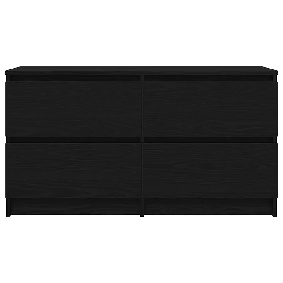 Meuble TV noir 100x35x54 cm bois d'ingénierie - 6
