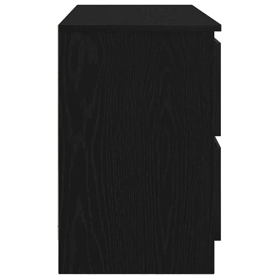 Meuble TV noir 100x35x54 cm bois d'ingénierie - 7