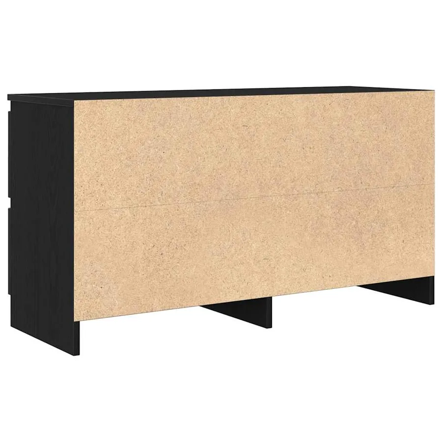 Meuble TV noir 100x35x54 cm bois d'ingénierie - 8