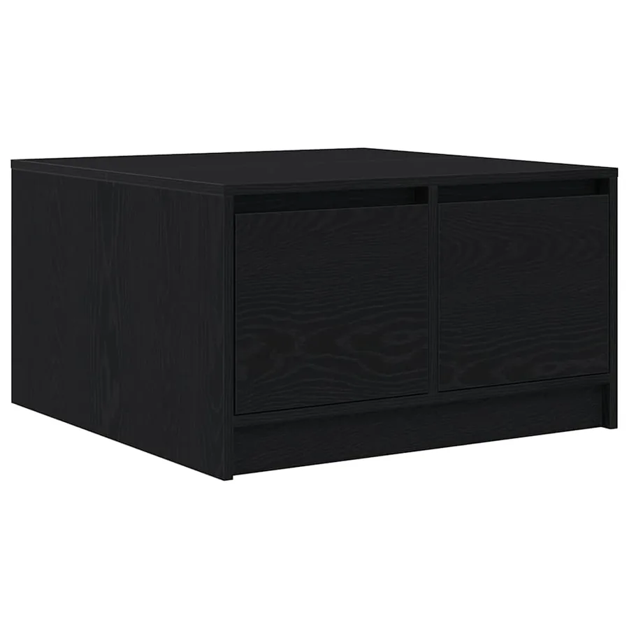 Table basse avec tiroirs chêne noir 70,5x70x40 cm - 2