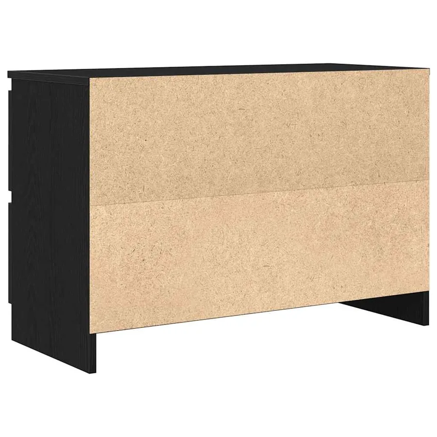 Meuble TV noir 80x35x54 cm bois d'ingénierie - 8