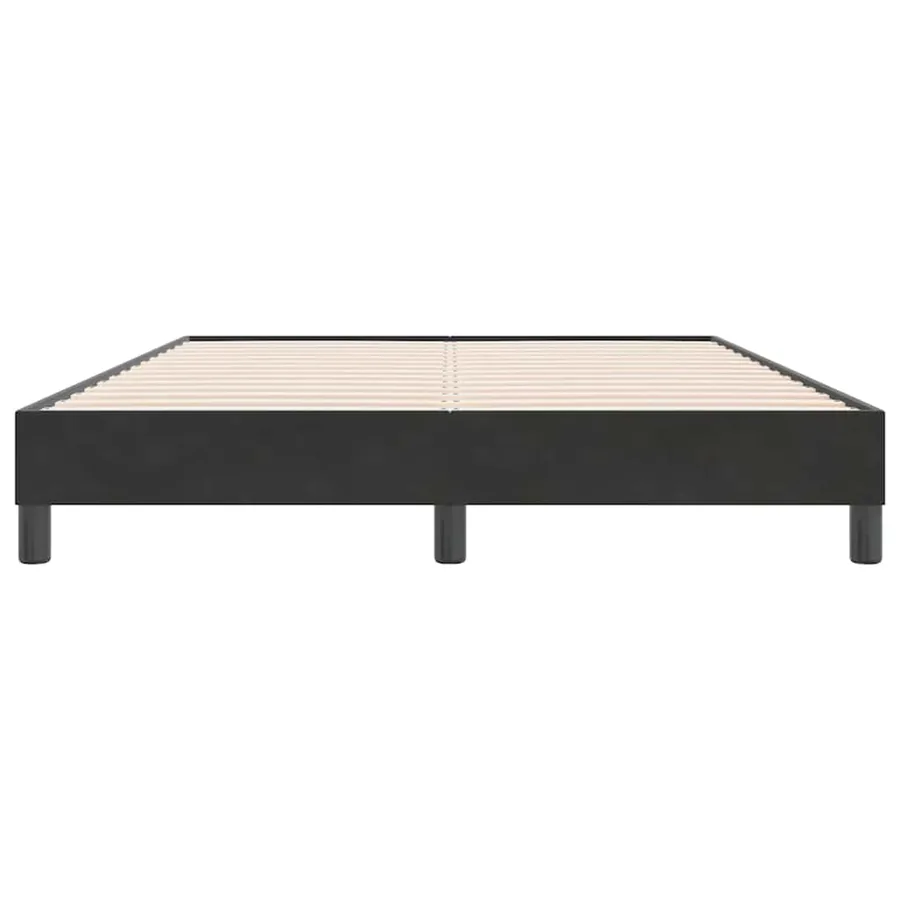 Cadre de lit sans matelas noir 140x220 cm velours - 5