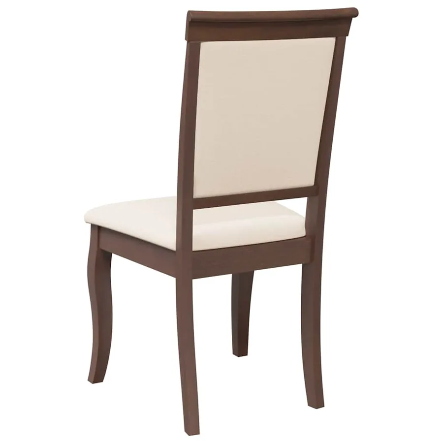 Chaises à manger coussins 2 pcs marron bois massif caoutchouc - 7
