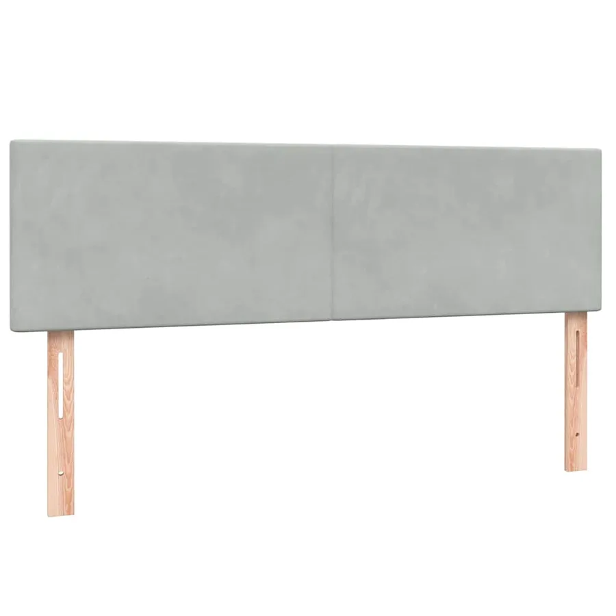 Sommier à lattes de lit et matelas gris clair 160x220cm velours - 7