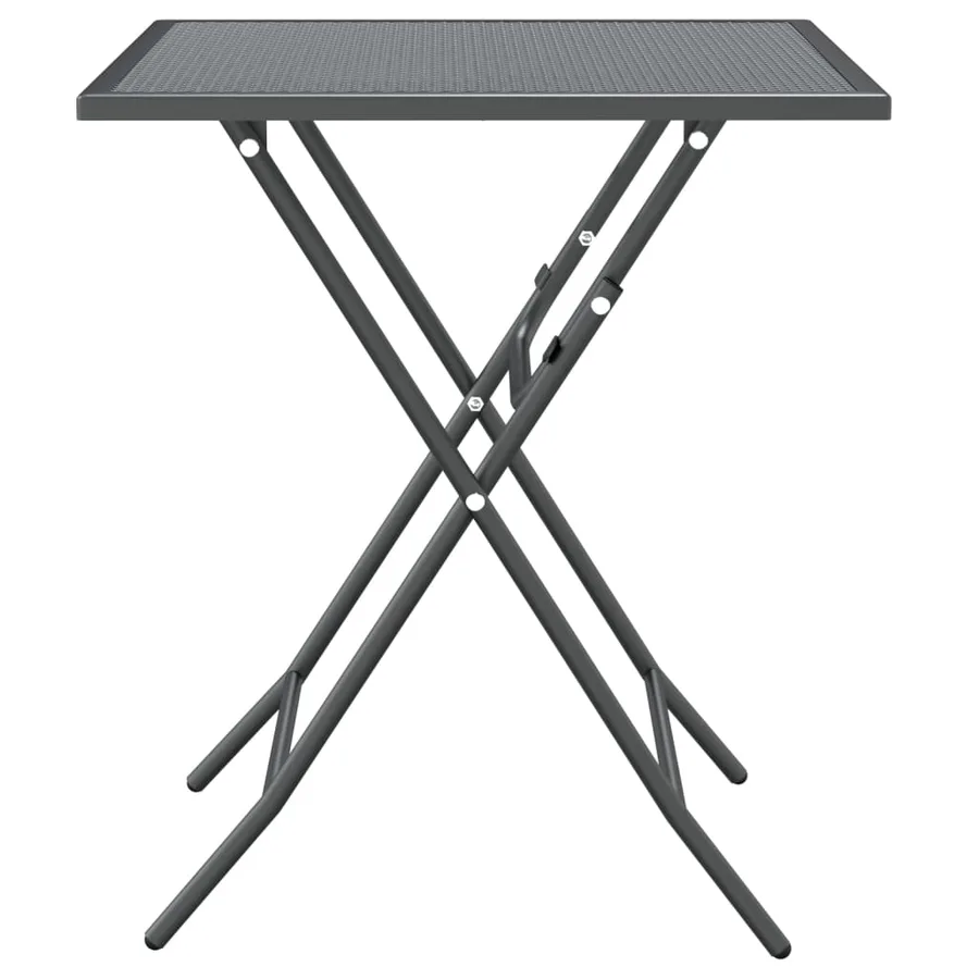 Ensemble à manger de jardin 5 pcs Maille Métal Anthracite - 5