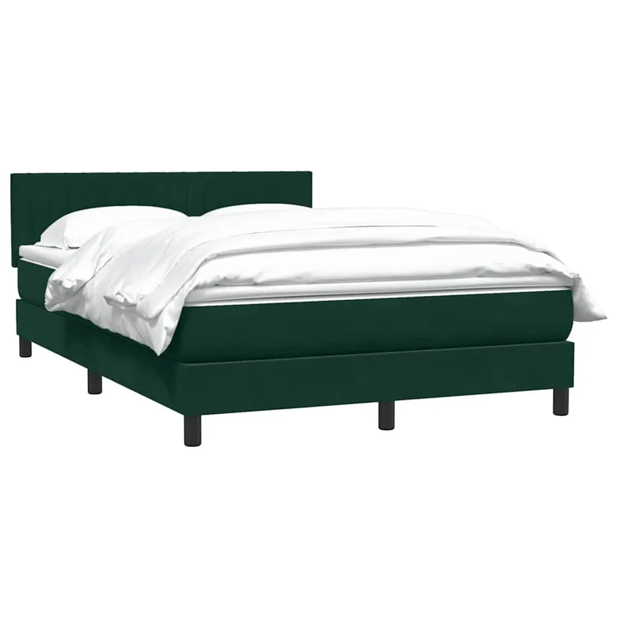 Sommier à lattes de lit et matelas vert foncé 160x220cm velours - 4