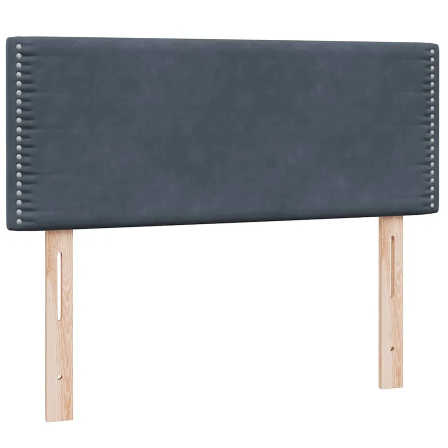 Sommier à lattes de lit et matelas gris foncé 120x220cm velours - 6
