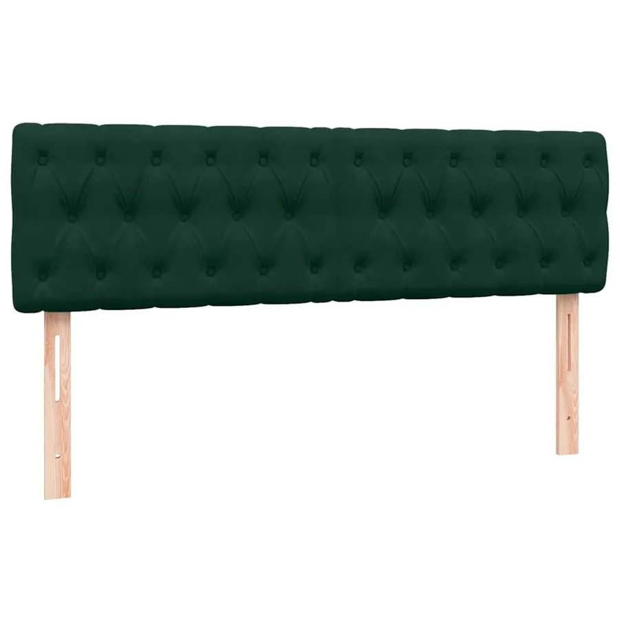 Sommier à lattes de lit et matelas vert foncé 160x220cm velours - 6