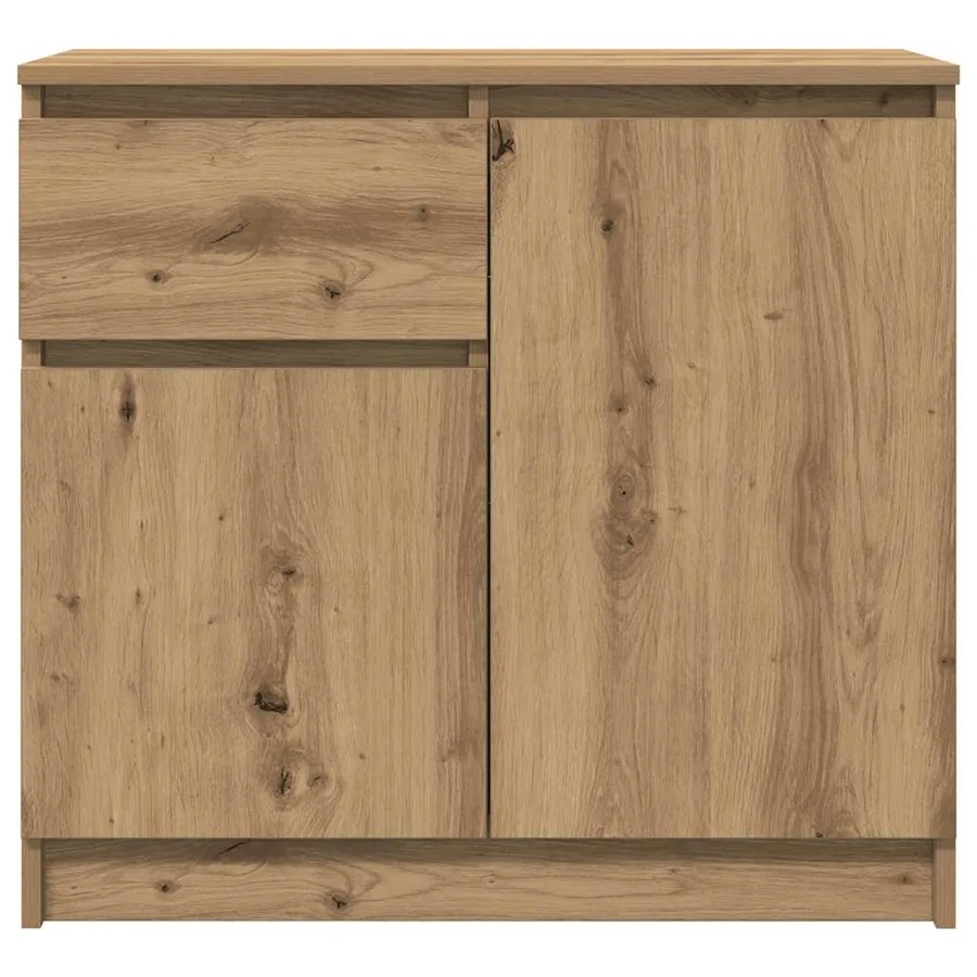 Buffet avec tiroir chêne artisanal 71x35x65 cm bois ingénierie - 6
