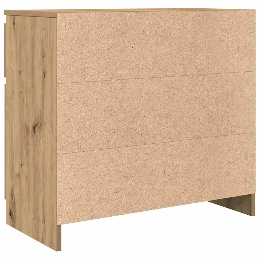 Buffet avec tiroir chêne artisanal 71x35x65 cm bois ingénierie - 8