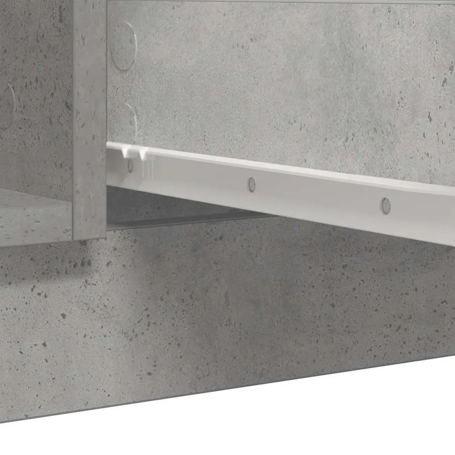 Buffet avec tiroirs gris béton 100,5x35x98,5 cm bois ingénierie - 11