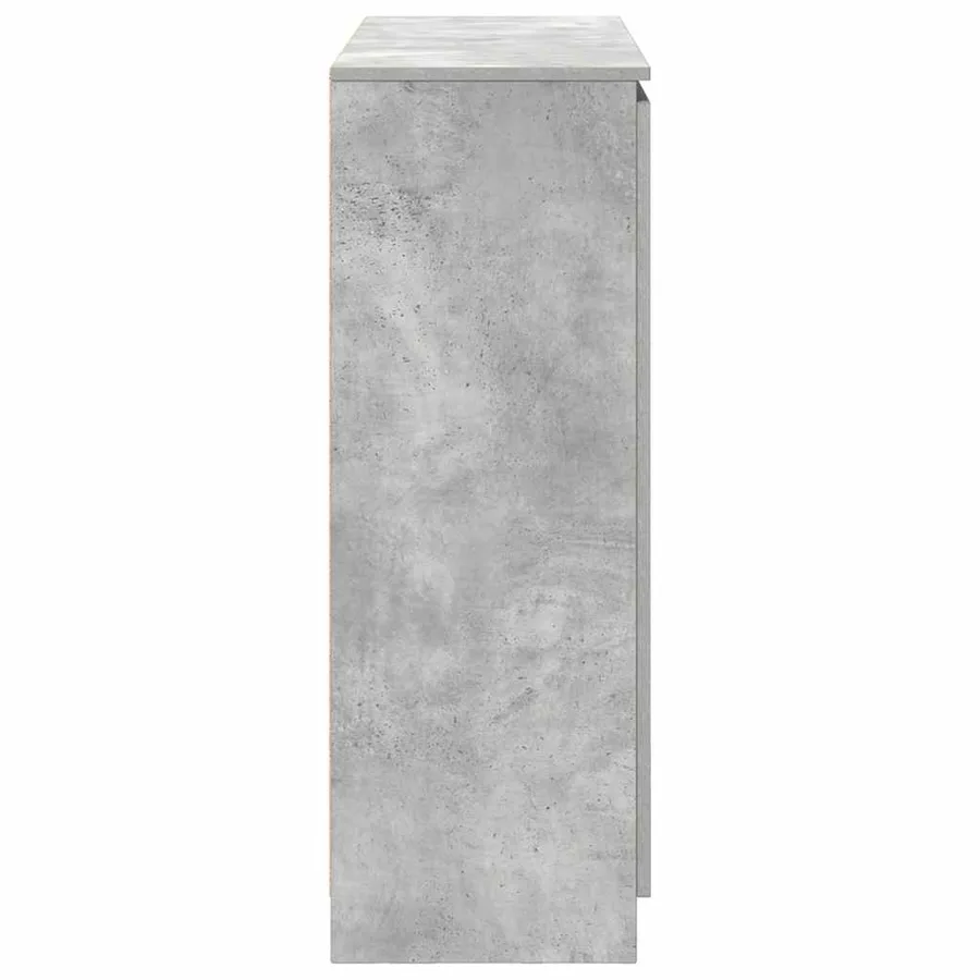 Buffet avec tiroirs gris béton 100,5x35x98,5 cm bois ingénierie - 7