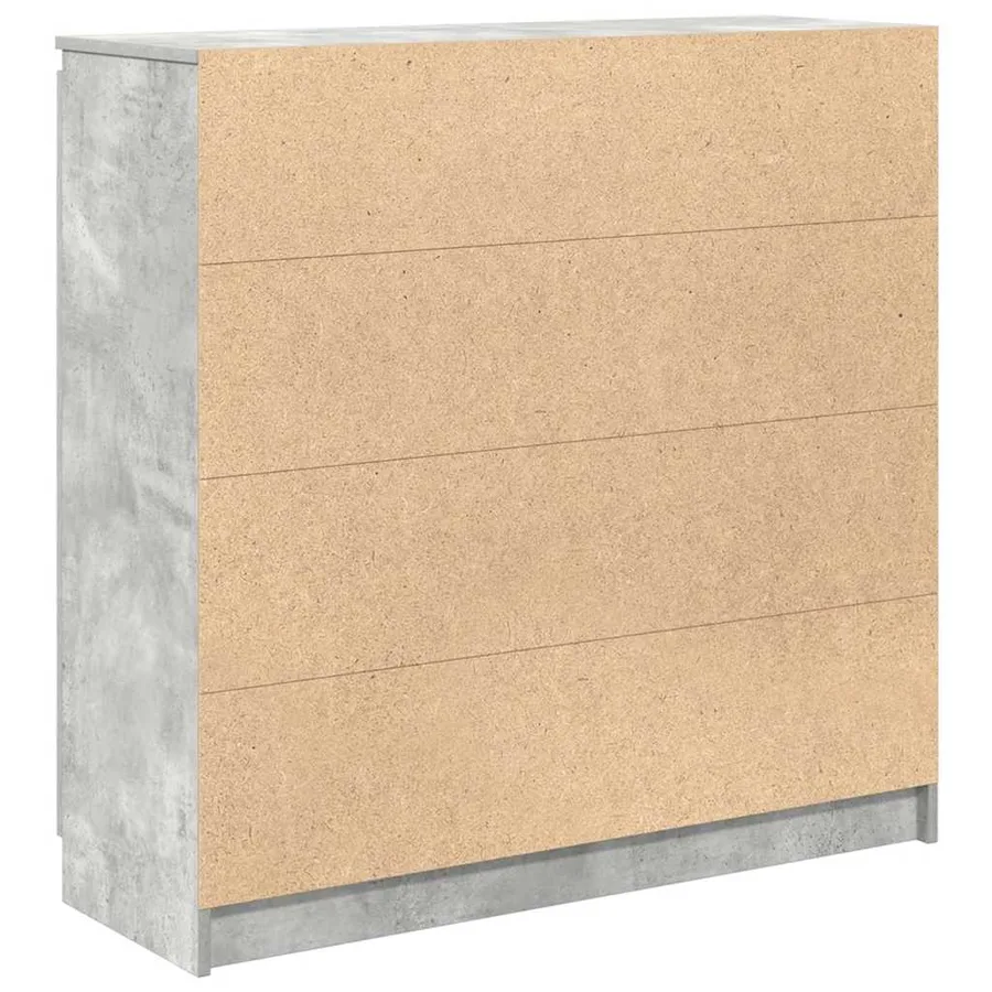 Buffet avec tiroirs gris béton 100,5x35x98,5 cm bois ingénierie - 8