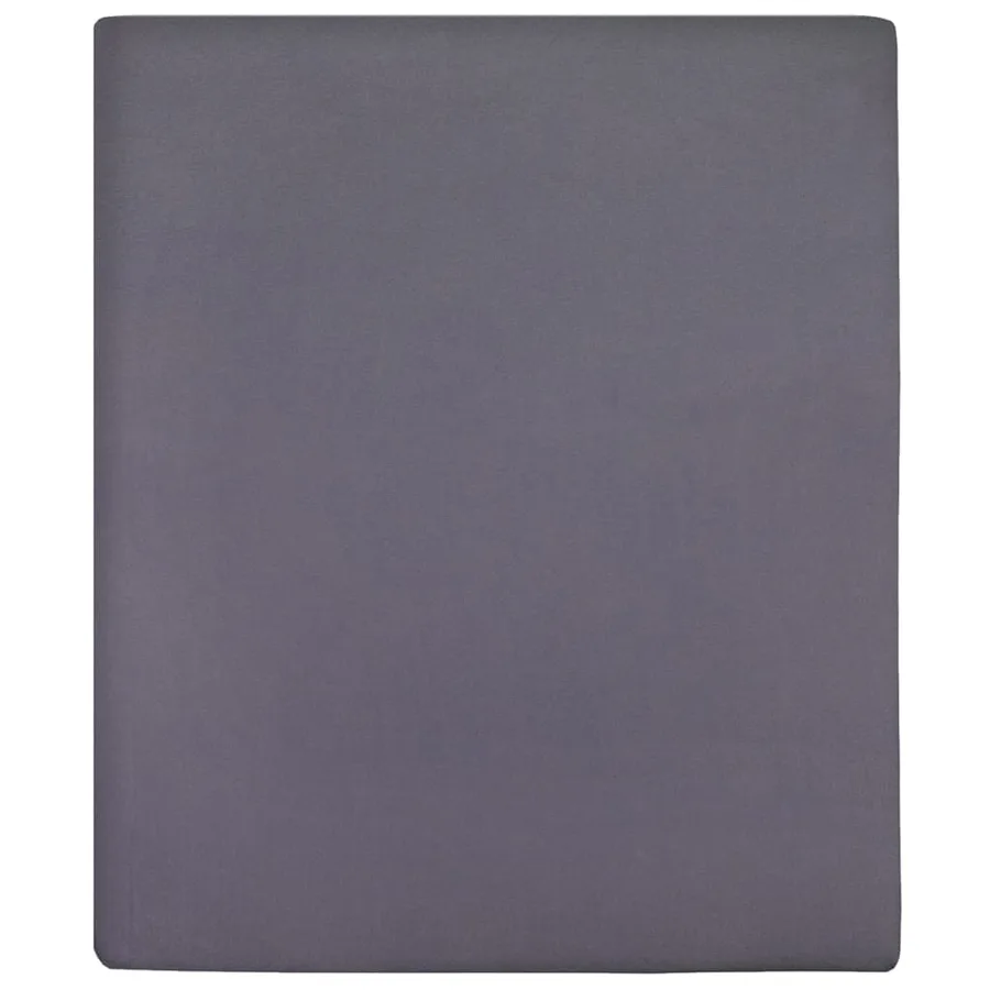 Drap-housse Jersey Anthracite 140x200 cm Coton - 2