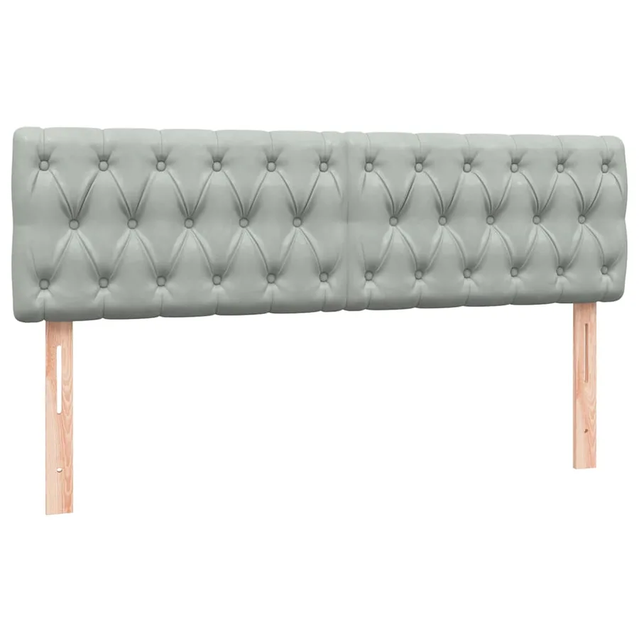 Sommier à lattes de lit et matelas gris clair 140x220cm velours - 8