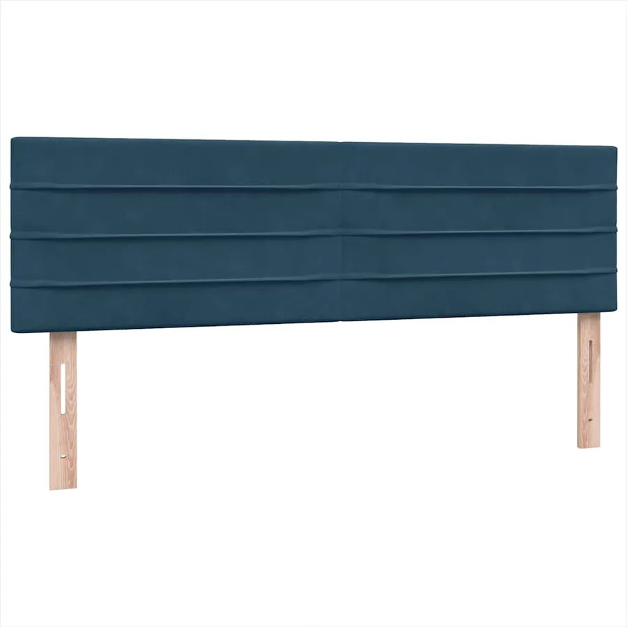 Sommier à lattes de lit et matelas bleu foncé 140x220cm velours - 7