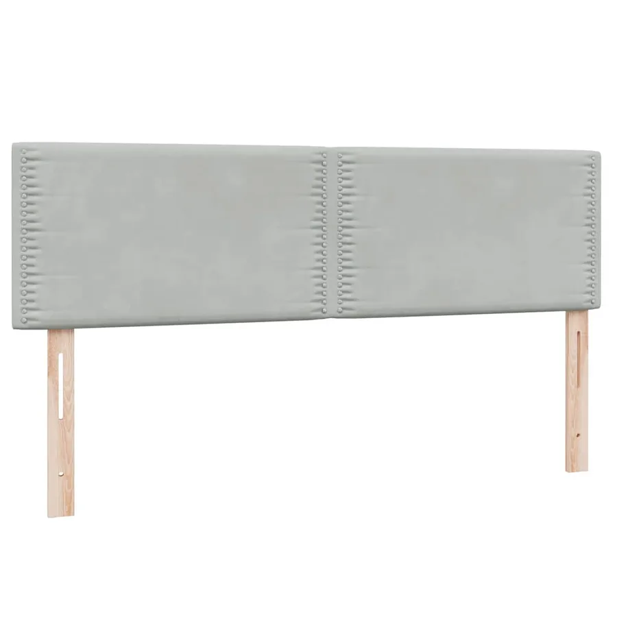 Sommier à lattes de lit et matelas gris clair 140x220cm velours - 6