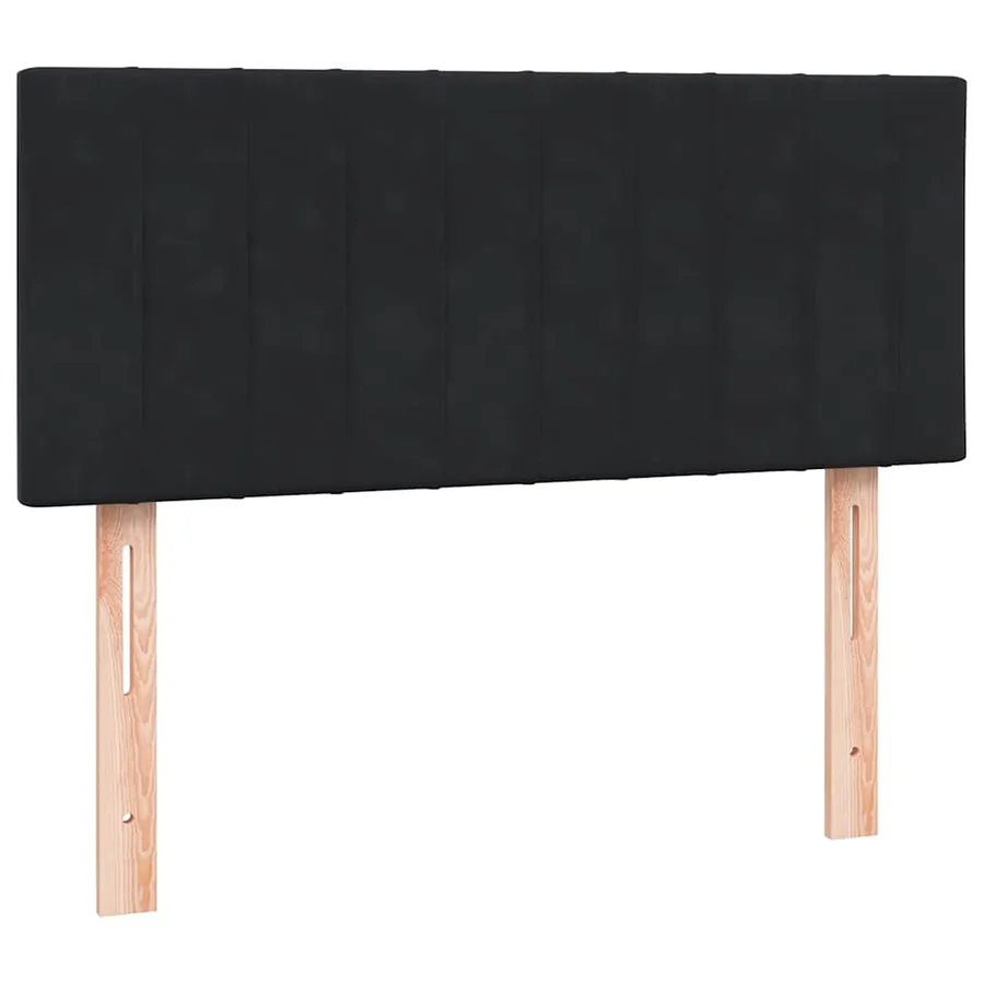 Sommier à lattes de lit avec matelas noir 120x220 cm velours - 5