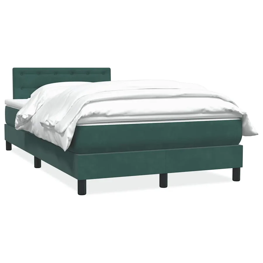 Sommier à lattes de lit et matelas vert foncé 120x220cm velours - 2