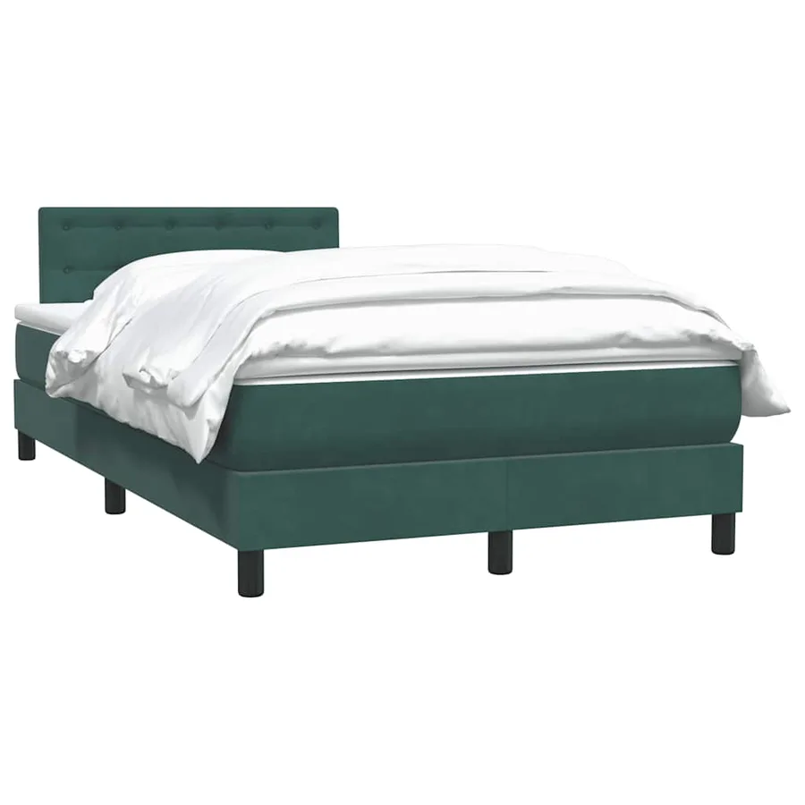Sommier à lattes de lit et matelas vert foncé 120x220cm velours - 3