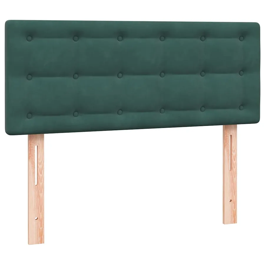 Sommier à lattes de lit et matelas vert foncé 120x220cm velours - 6