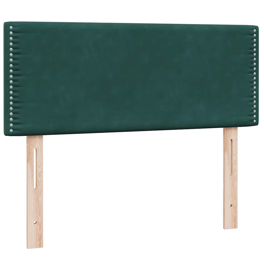 Sommier à lattes de lit et matelas et LED vert foncé 120x220cm velours - 7