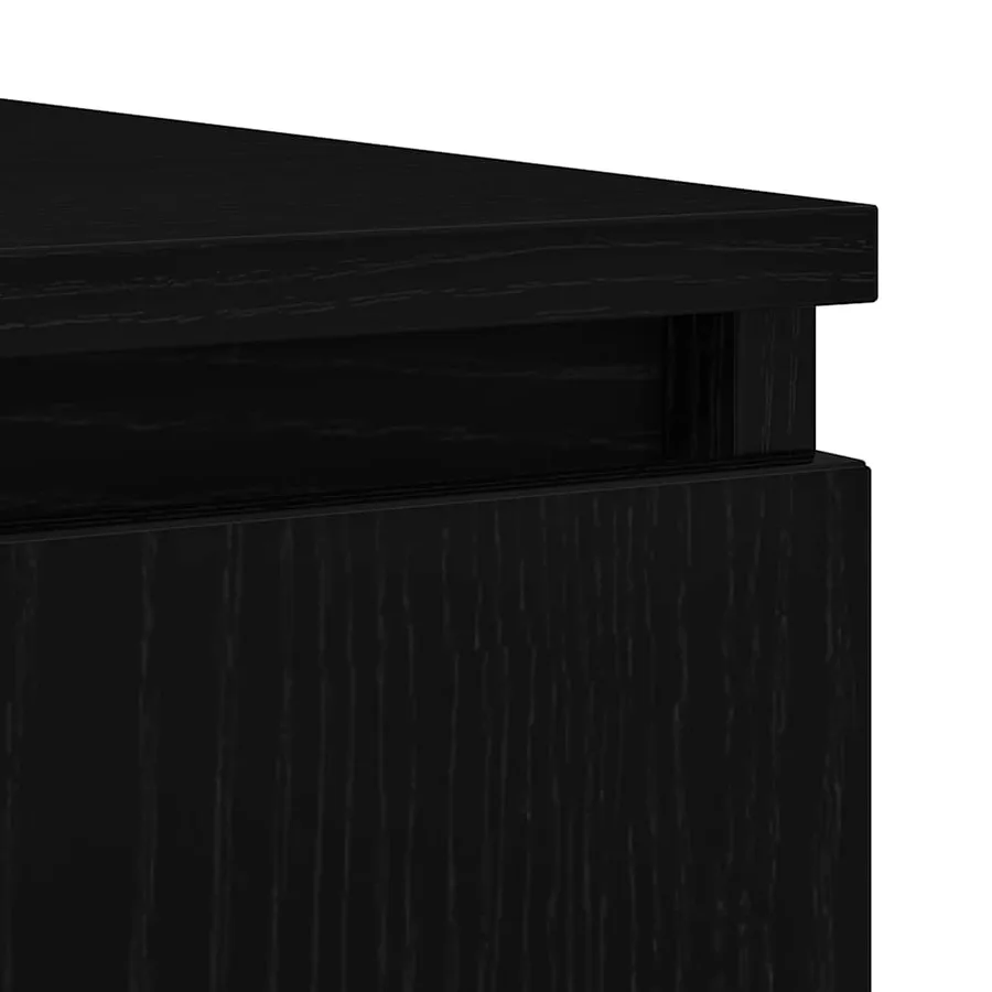 Buffet avec tiroirs chêne noir 100,5x35x98,5 cm bois ingénierie - 10