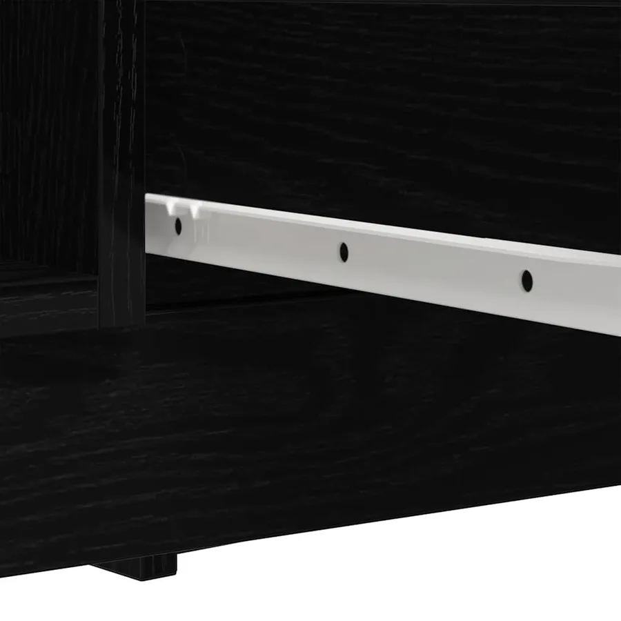 Buffet avec tiroirs chêne noir 100,5x35x98,5 cm bois ingénierie - 11