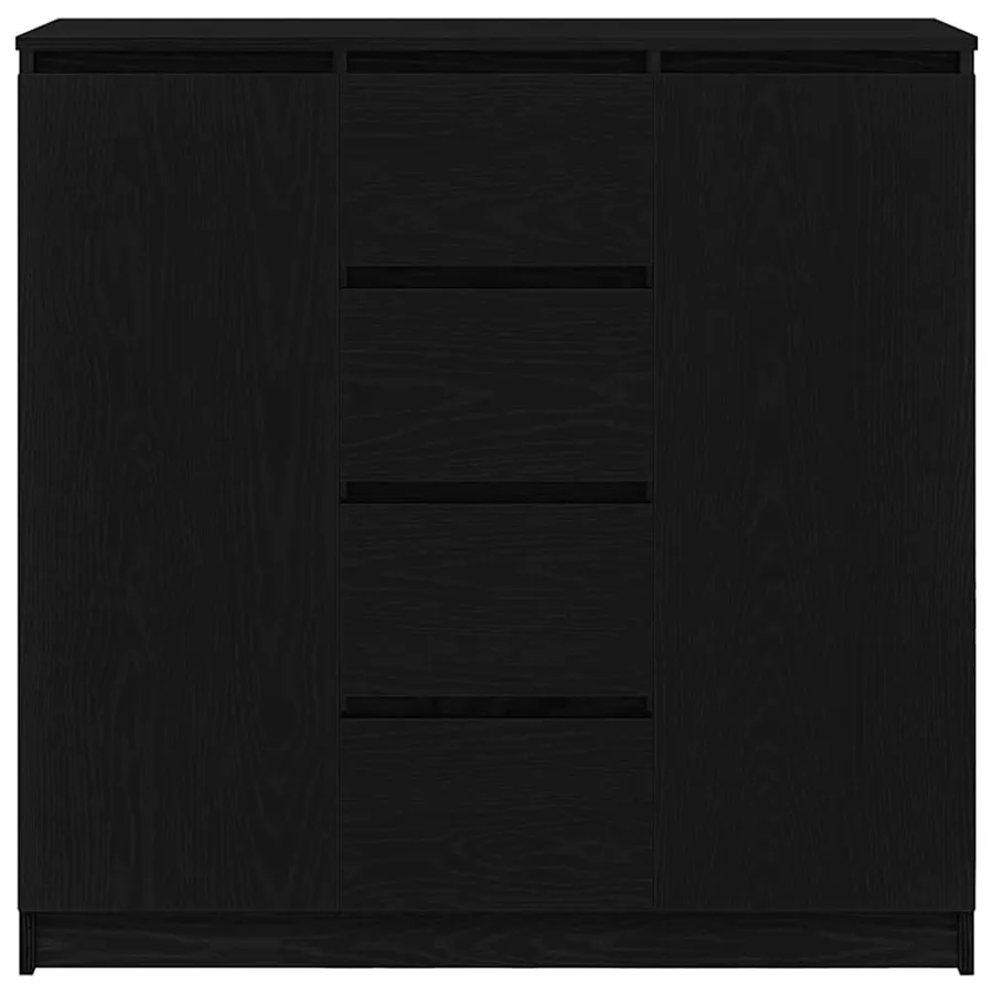 Buffet avec tiroirs chêne noir 100,5x35x98,5 cm bois ingénierie - 6