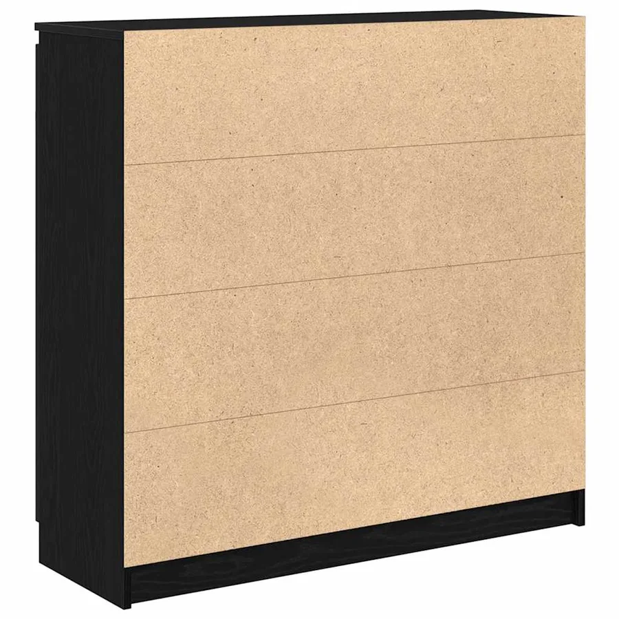 Buffet avec tiroirs chêne noir 100,5x35x98,5 cm bois ingénierie - 8