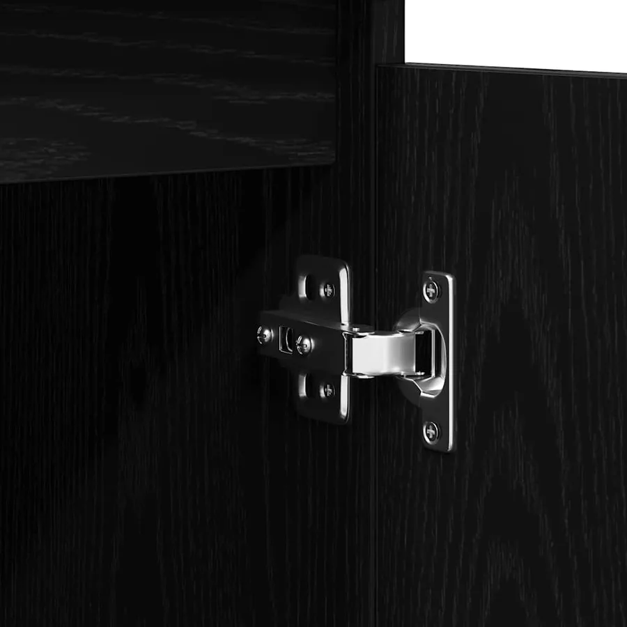 Buffet avec tiroirs chêne noir 100,5x35x98,5 cm bois ingénierie - 9