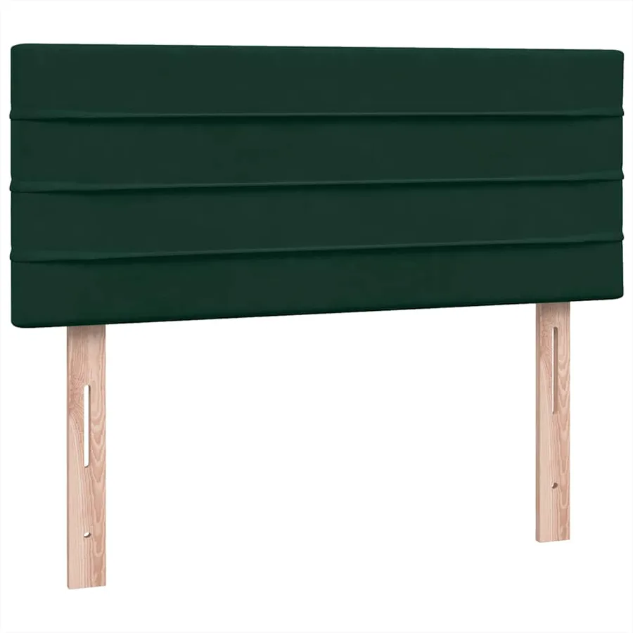 Sommier à lattes de lit et matelas et LED vert foncé 120x220cm velours - 8