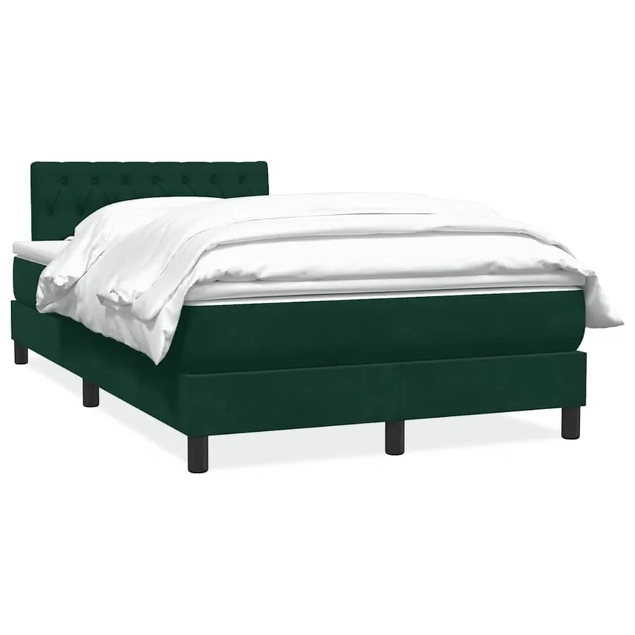 Sommier à lattes de lit et matelas vert foncé 120x220cm velours - 2
