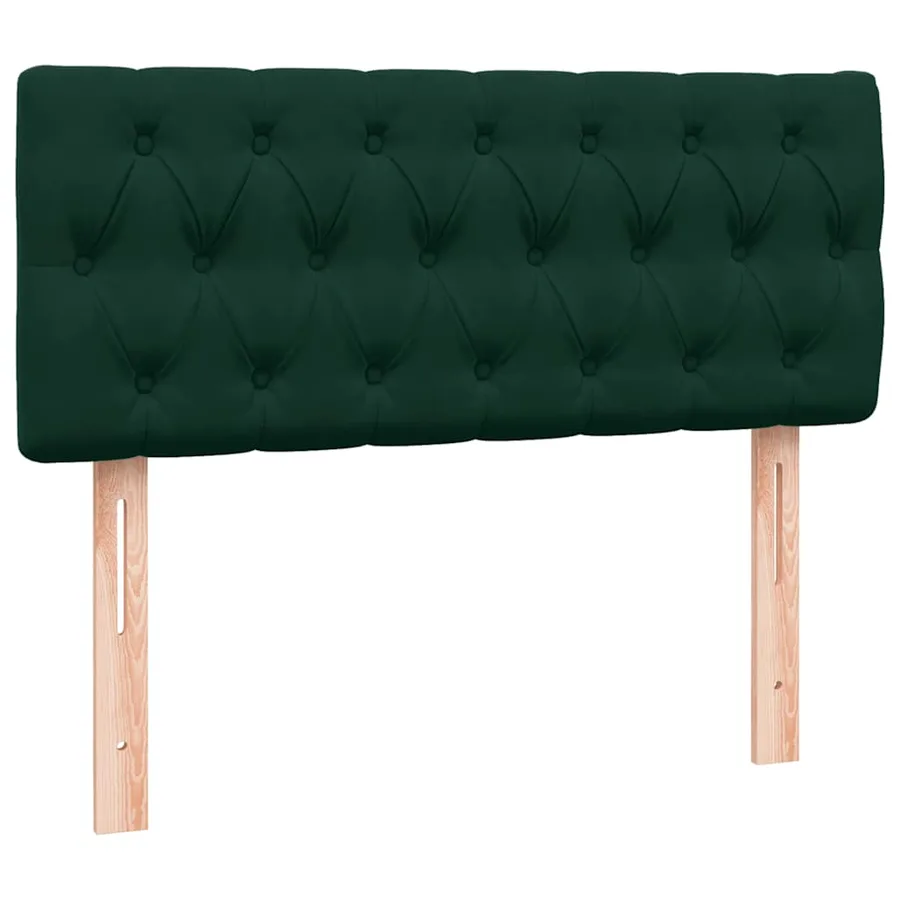 Sommier à lattes de lit et matelas vert foncé 120x220cm velours - 6