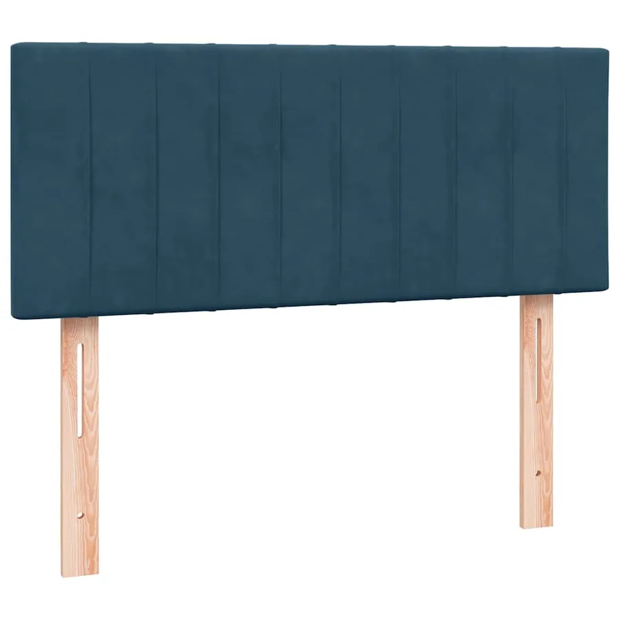 Sommier à lattes de lit et matelas bleu foncé 120x220cm velours - 5