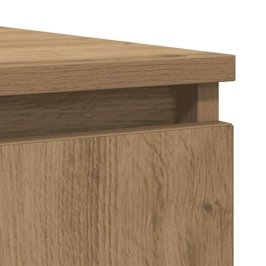 Buffet tiroirs chêne artisanal 100,5x35x98,5 cm bois ingénierie - 10