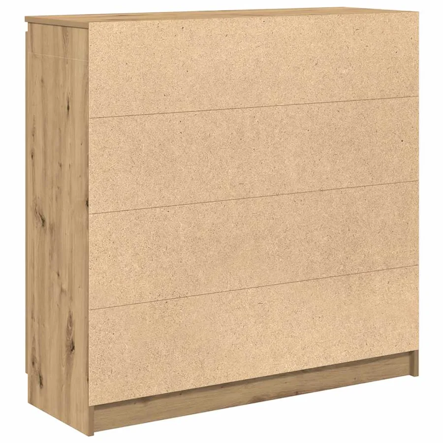 Buffet tiroirs chêne artisanal 100,5x35x98,5 cm bois ingénierie - 8