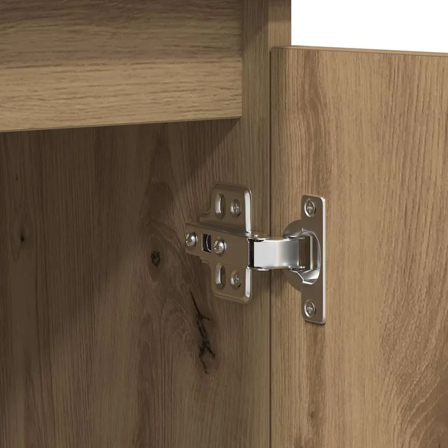 Buffet tiroirs chêne artisanal 100,5x35x98,5 cm bois ingénierie - 9