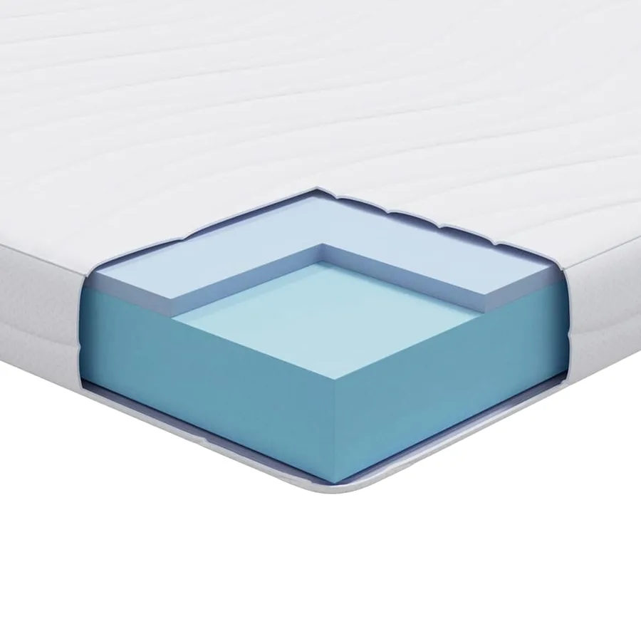 Matelas Blanc 90 x 190 cm Tissu jacquard - 8