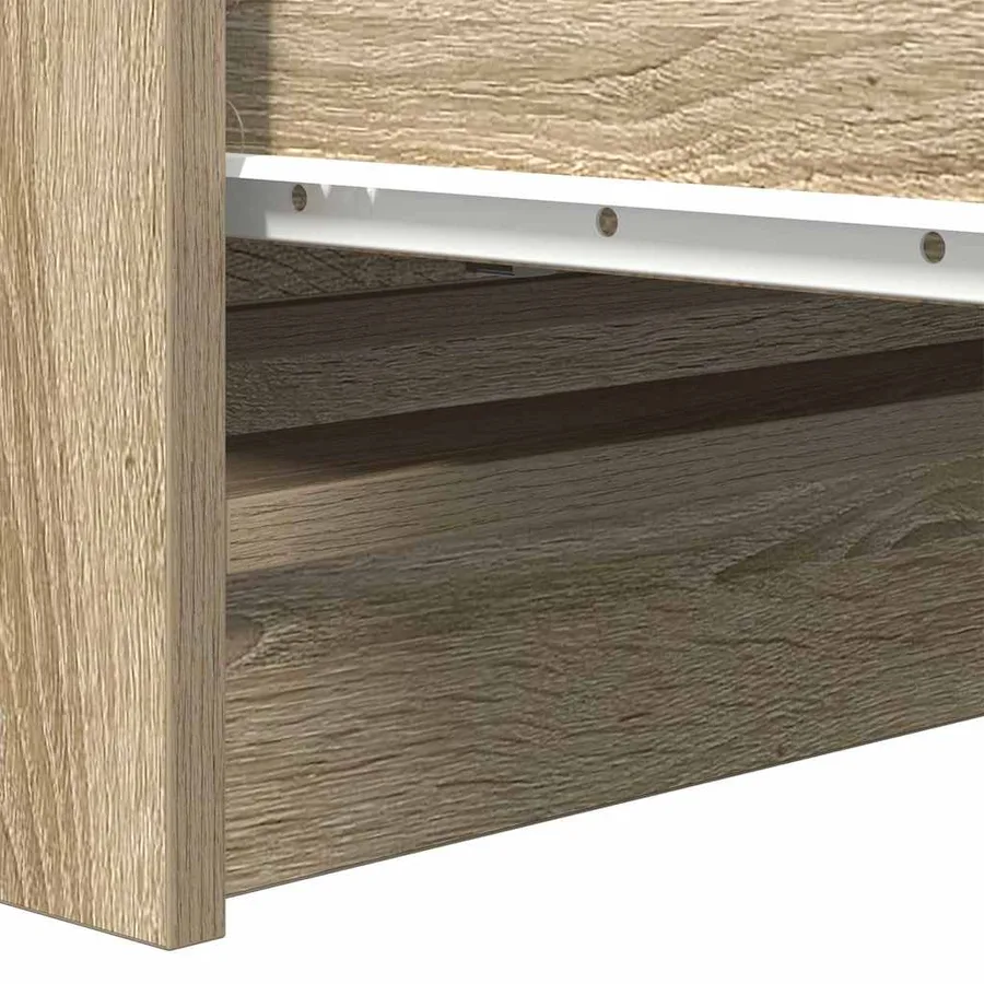 Buffet chêne sonoma 80x35x99 cm bois d'ingénierie - 10