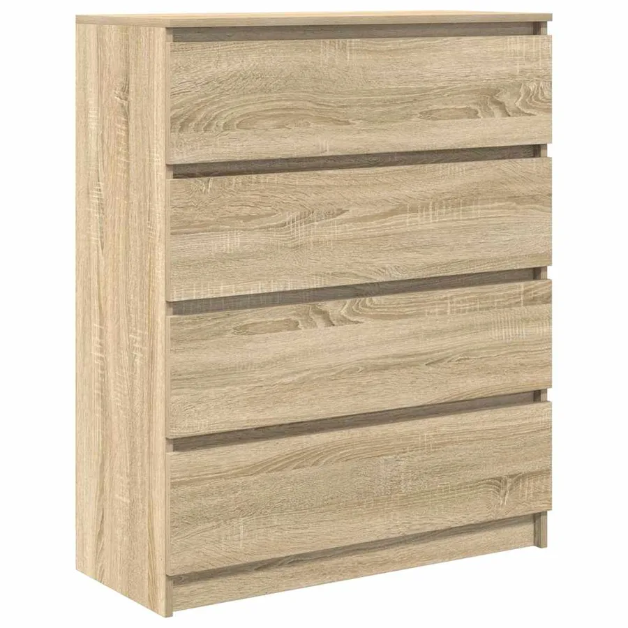 Buffet chêne sonoma 80x35x99 cm bois d'ingénierie - 2