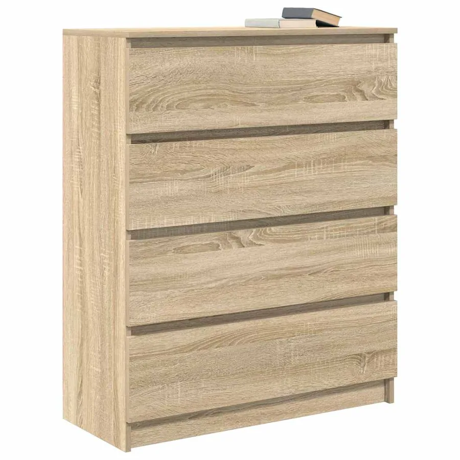 Buffet chêne sonoma 80x35x99 cm bois d'ingénierie - 4