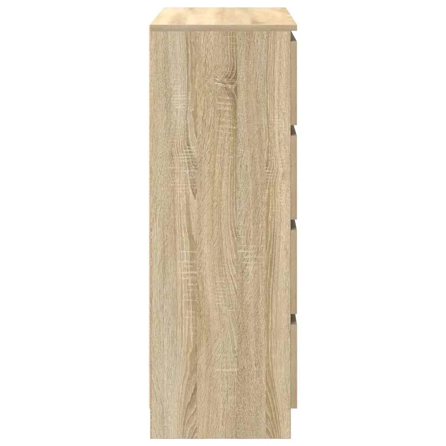 Buffet chêne sonoma 80x35x99 cm bois d'ingénierie - 7