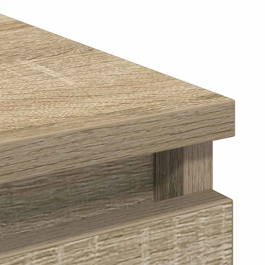 Buffet chêne sonoma 80x35x99 cm bois d'ingénierie - 9
