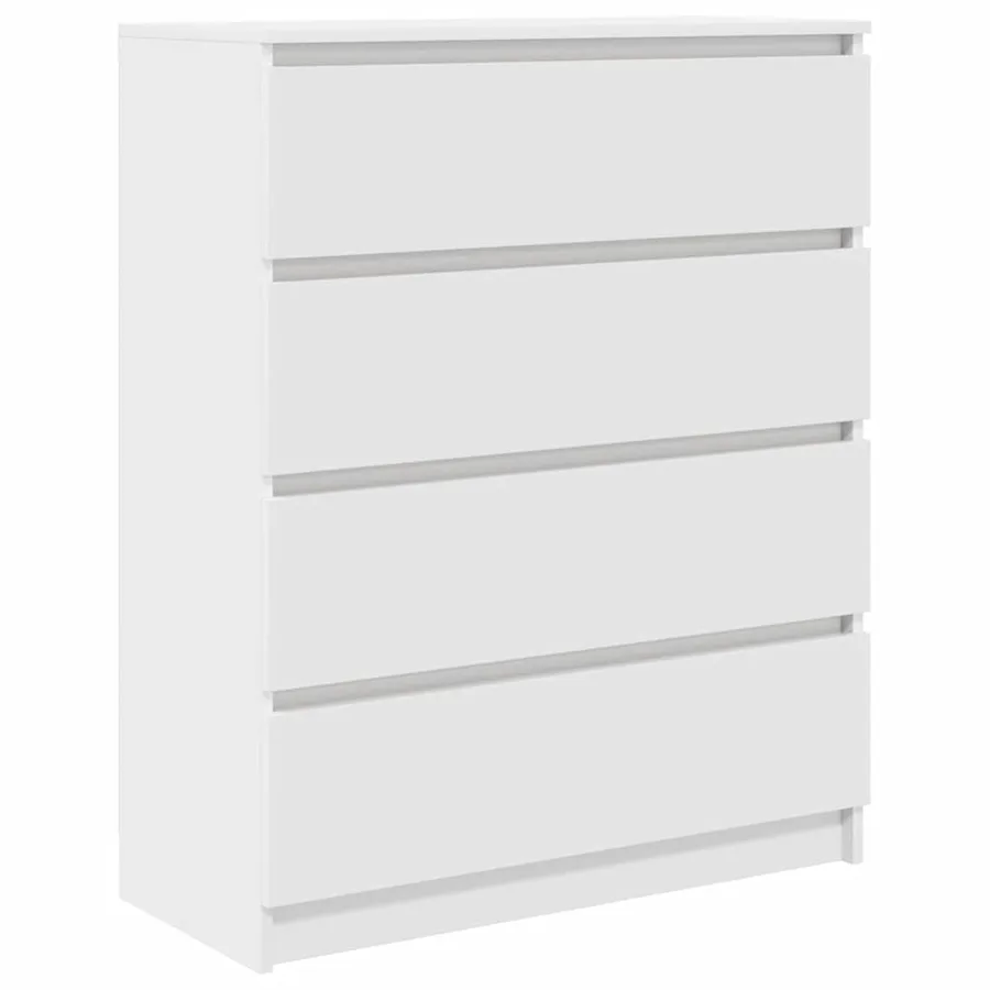 Buffet blanc 80x35x99 cm bois d’ingénierie - 2