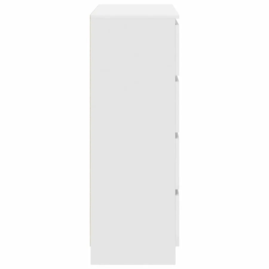 Buffet blanc 80x35x99 cm bois d’ingénierie - 7
