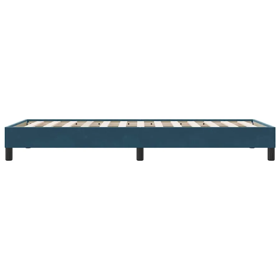 Cadre de lit sans matelas bleu foncé 100x220 cm velours - 6